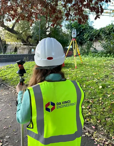 Topographical survey in London using Leica total station
